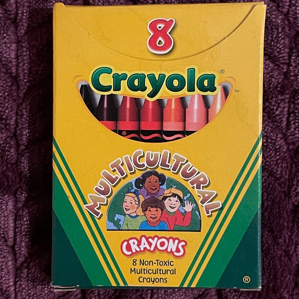 Vintage Crayola Multicultural Crayons 8 count.